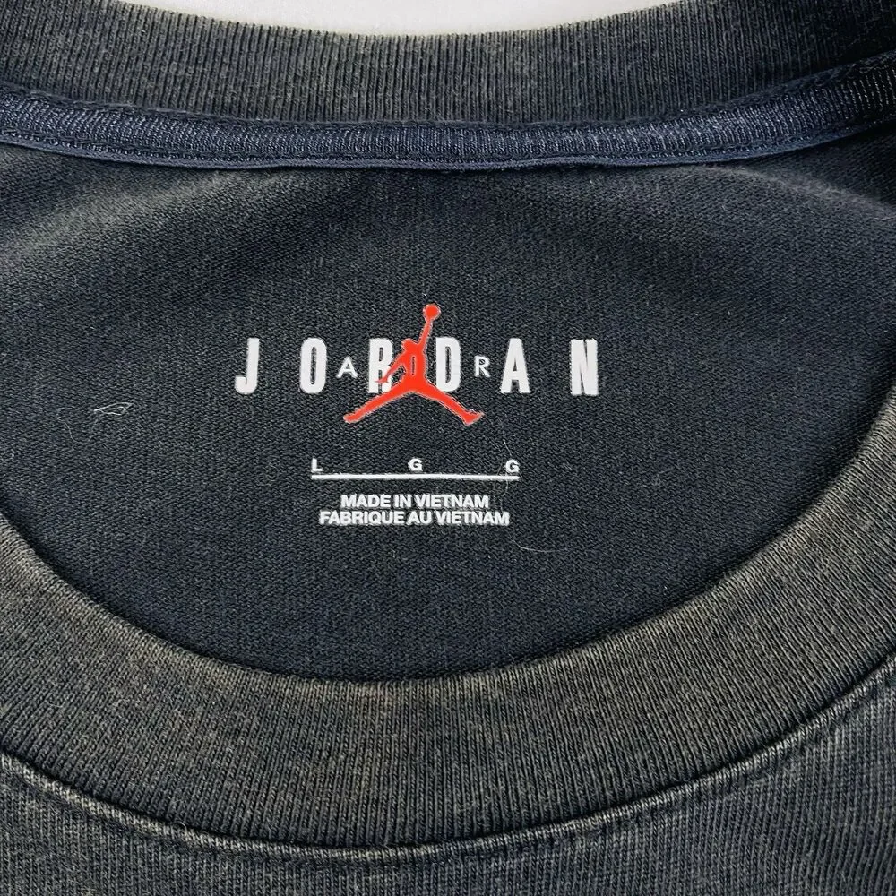 Jordan Michael Jordan Graphic Print Cotton Black Men's T-Shirt Size L